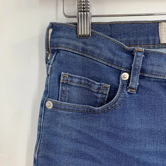 Everlane Women's Classic 5 Pocket Mid Rise Cotton Stretch Tapered Jeans Size 27 - Picture 3 of 14